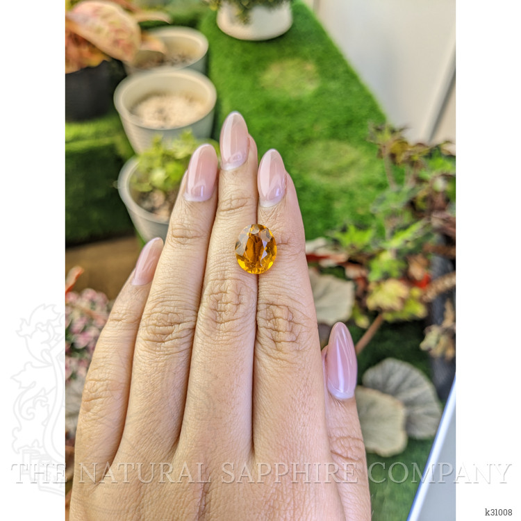 5.36 Ct. Orangish Yellow Citrine from Brazil