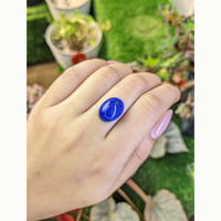 10.98 Ct. Cabochon Lapis from Afghanistan Life Style