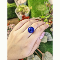 18.55 Ct. Cabochon Lapis from Afghanistan Life Style