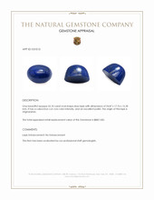 55.10 Ct. Cabochon Lapis from Afghanistan Appraisal