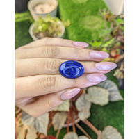23.57 Ct. Cabochon Lapis from Afghanistan Life Style