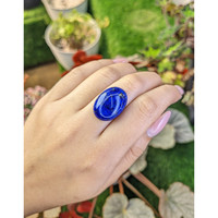 23.57 Ct. Cabochon Lapis from Afghanistan Life Style