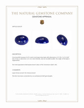 26.93 Ct. Cabochon Lapis from Afghanistan Appraisal