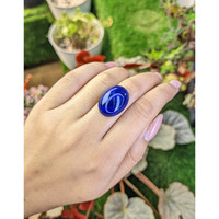 26.93 Ct. Cabochon Lapis from Afghanistan Life Style