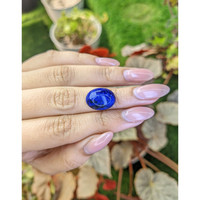 12.16 Ct. Cabochon Lapis from Afghanistan Life Style