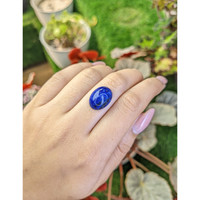 12.16 Ct. Cabochon Lapis from Afghanistan Life Style