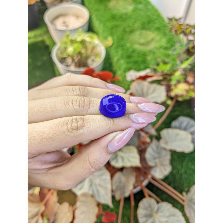 21.92 Ct. Cabochon Lapis from Afghanistan