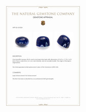 58.45 Ct. Cabochon Lapis from Afghanistan Appraisal