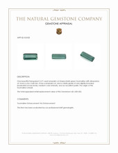 3.57 Ct. Bluish Green Tourmaline from Brazil Appraisal