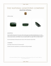 7.95 Ct. Green Tourmaline from Brazil Appraisal