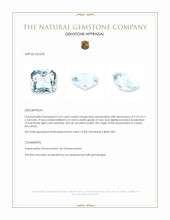 2.63 Ct. Blue Aquamarine from Ceylon (Sri Lanka) Appraisal