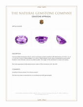 28.25 Ct. Purple Amethyst from Ceylon (Sri Lanka) Appraisal