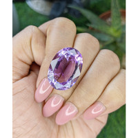 28.25 Ct. Purple Amethyst from Ceylon (Sri Lanka) Life Style