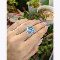 9.66 Ct. Blue Aquamarine from Brazil Life Style