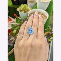 9.34 Ct. Blue Aquamarine from Brazil Life Style