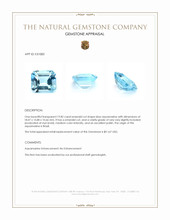 19.82 Ct. Blue Aquamarine from Brazil Appraisal