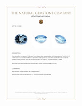 7.88 Ct. Blue Aquamarine from Brazil Appraisal