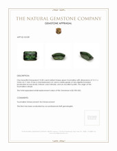 10.00 Ct. Green Tourmaline from Brazil Appraisal