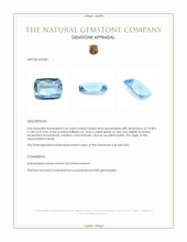 6.65 Ct. Blue Aquamarine from Brazil Appraisal