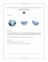 8.57 Ct. Blue Aquamarine from Brazil Appraisal