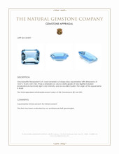 5.41 Ct. Blue Aquamarine from Brazil Appraisal