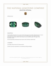 10.14 Ct. Green Tourmaline from Brazil Appraisal