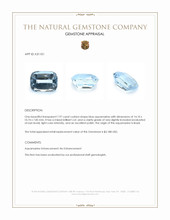 7.97 Ct. Blue Aquamarine from Brazil Appraisal