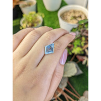 3.84 Ct. Blue Aquamarine from Brazil Life Style