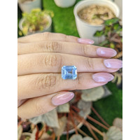 4.14 Ct. Blue Aquamarine from Brazil Life Style