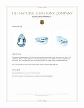 4.76 Ct. Blue Aquamarine from Brazil Appraisal