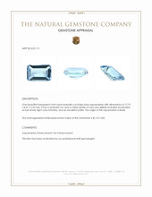 4.04 Ct. Blue Aquamarine from Brazil Appraisal