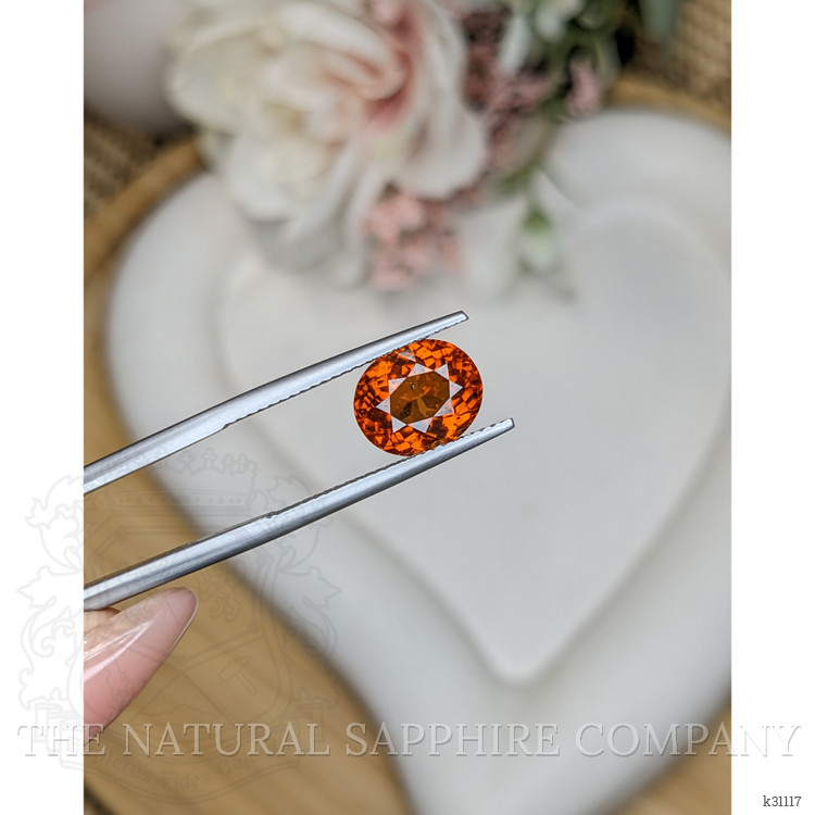 3.29 Ct. Reddish Orange Hessonite Garnet from Madagascar