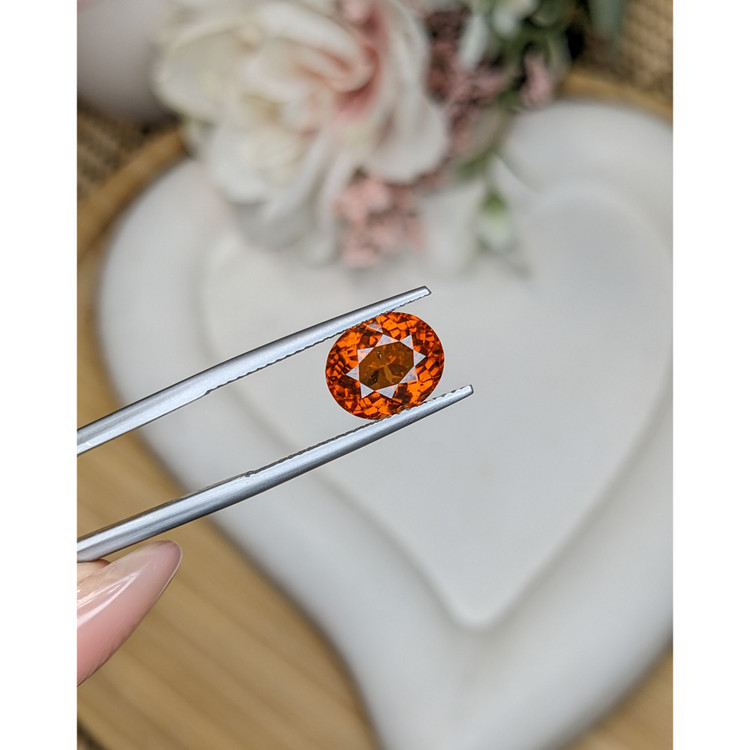 3.29 Ct. Reddish Orange Hessonite Garnet from Madagascar