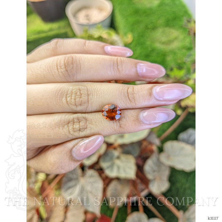 3.29 Ct. Reddish Orange Hessonite Garnet from Madagascar