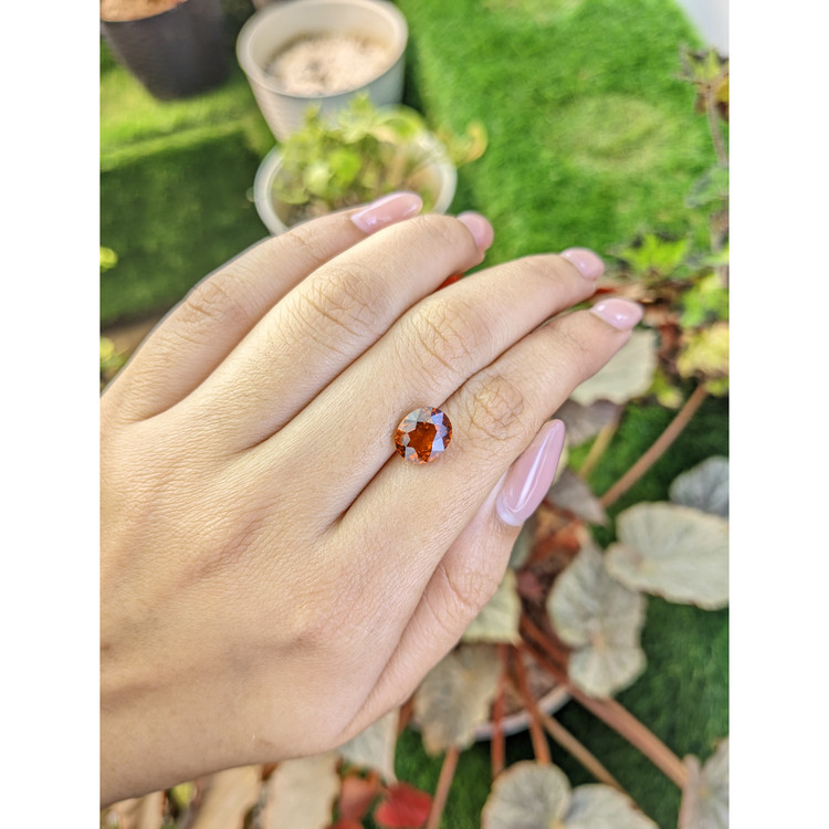 3.29 Ct. Reddish Orange Hessonite Garnet from Madagascar