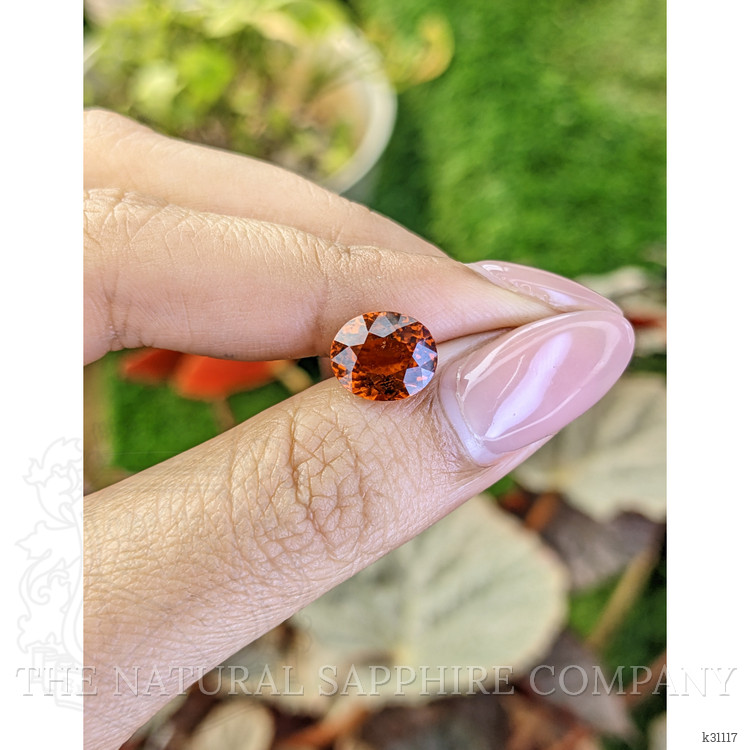 3.29 Ct. Reddish Orange Hessonite Garnet from Madagascar
