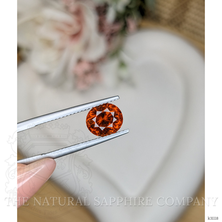 2.57 Ct. Reddish Orange Hessonite Garnet from Madagascar