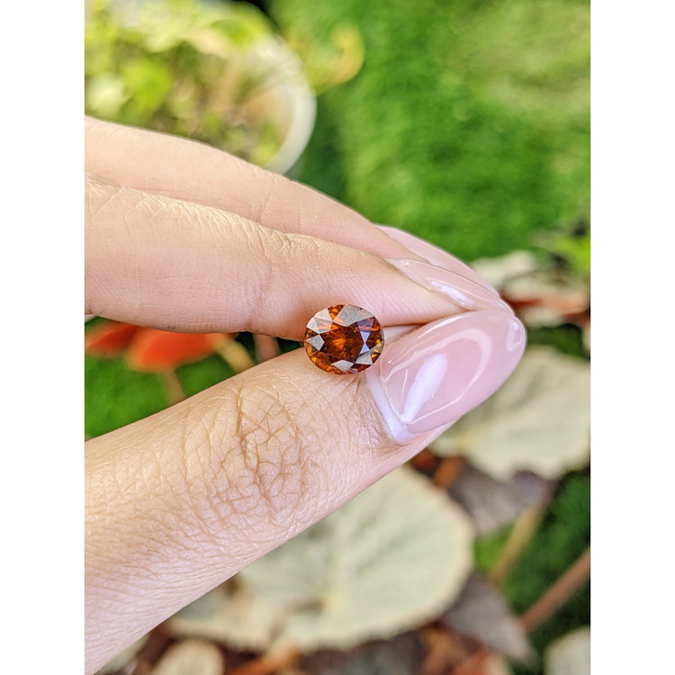 2.57 Ct. Reddish Orange Hessonite Garnet from Madagascar
