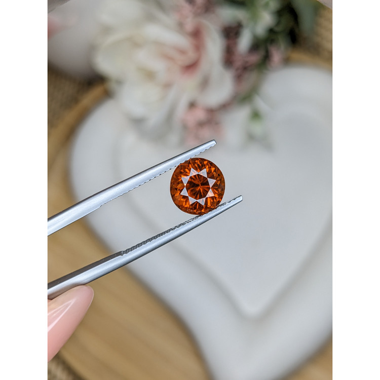 3.11 Ct. Reddish Orange Hessonite Garnet from Madagascar