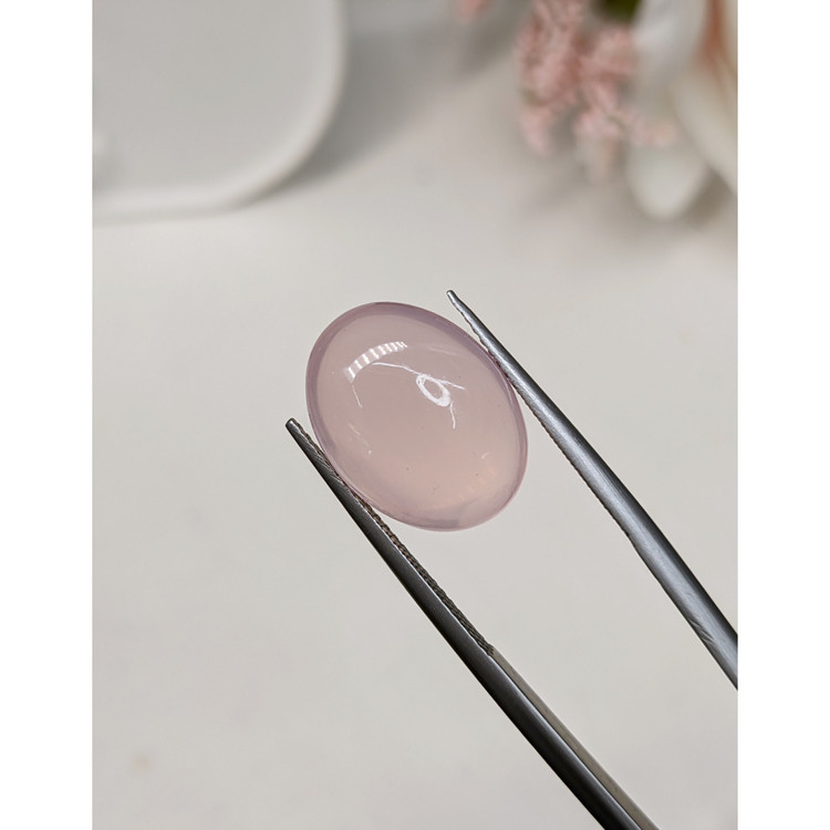 9.34 Ct. Pink Cabochon Rose Quartz from Brazil