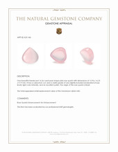 16.56 Ct. Pink Cabochon Rose Quartz from Brazil Appraisal