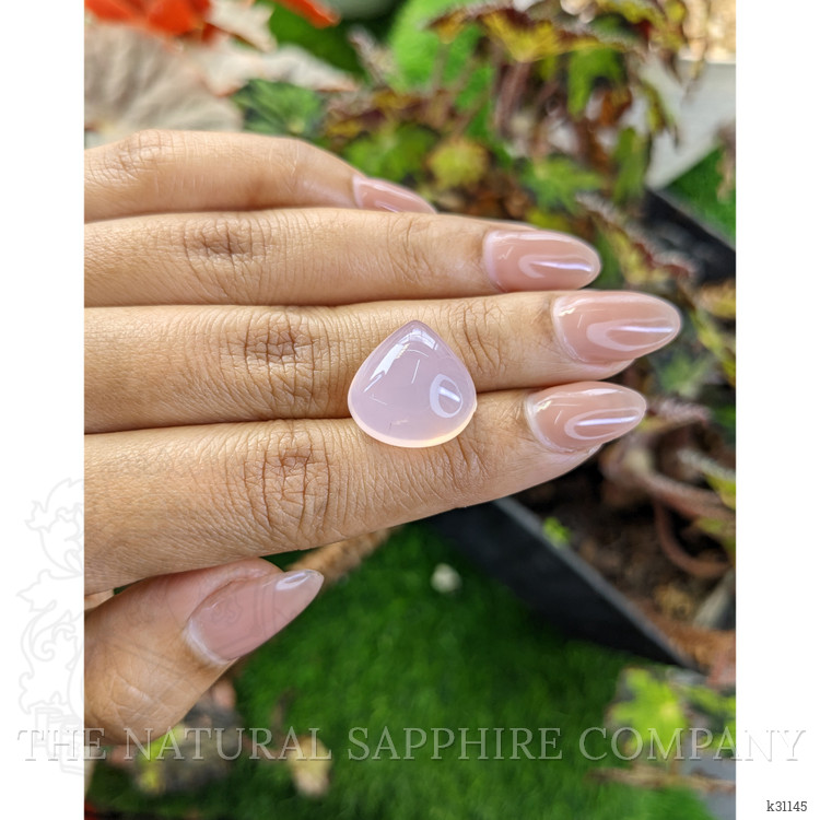 16.56 Ct. Pink Cabochon Rose Quartz from Brazil
