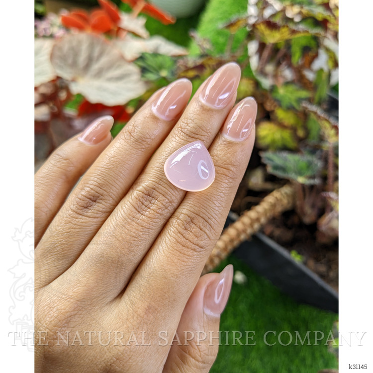 16.56 Ct. Pink Cabochon Rose Quartz from Brazil