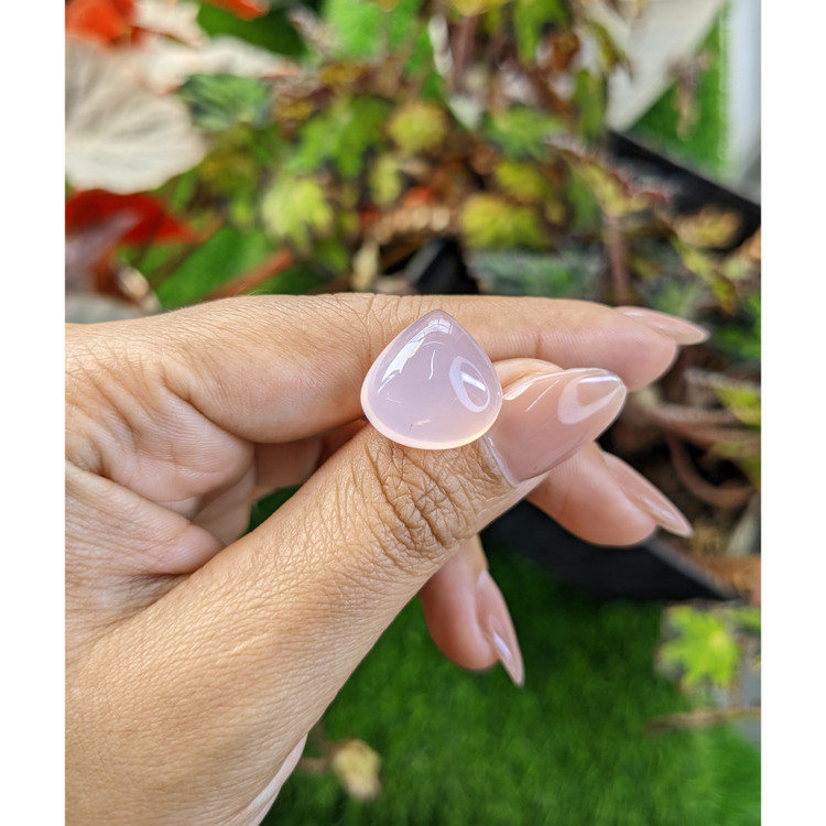 16.56 Ct. Pink Cabochon Rose Quartz from Brazil