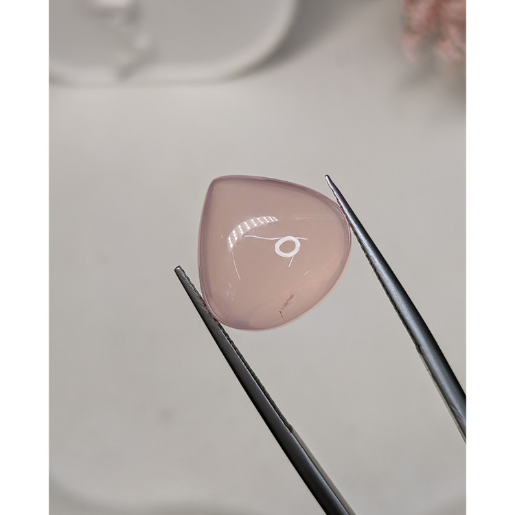 16.56 Ct. Pink Cabochon Rose Quartz from Brazil