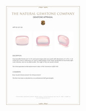 12.70 Ct. Pink Cabochon Rose Quartz from Brazil Appraisal