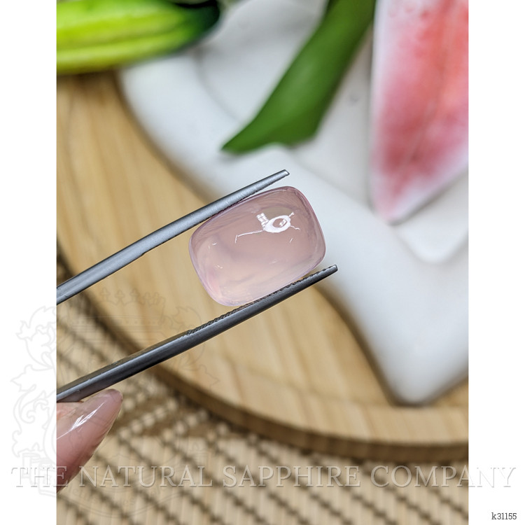 12.70 Ct. Pink Cabochon Rose Quartz from Brazil
