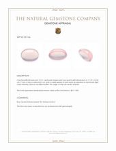 13.21 Ct. Pink Cabochon Rose Quartz from Brazil Appraisal