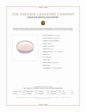 13.21 Ct. Pink Cabochon Rose Quartz from Brazil Scan Report