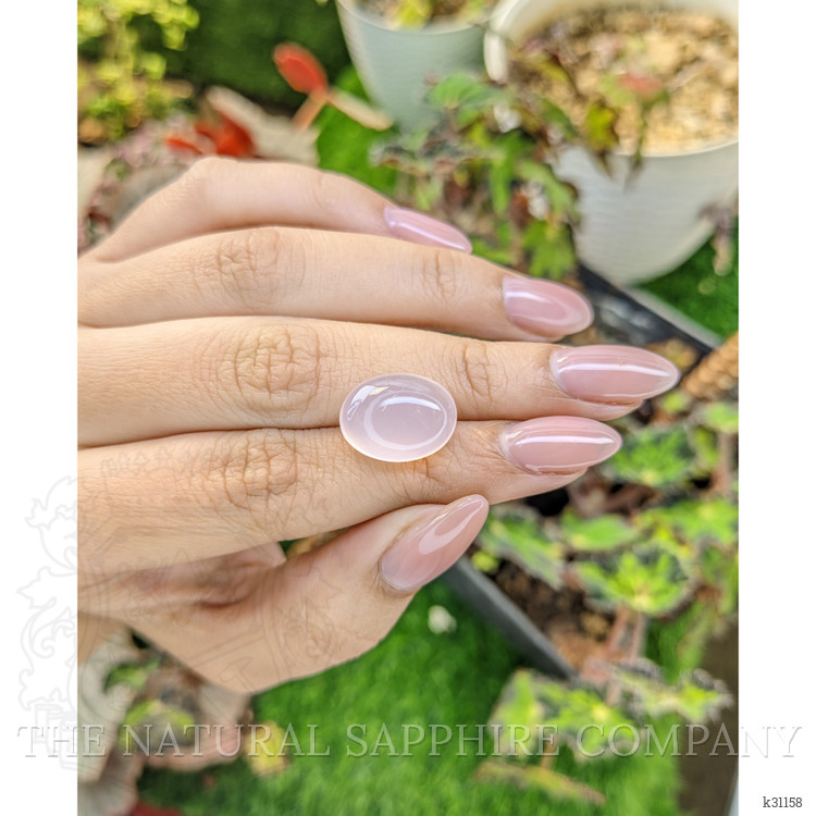 11.03 Ct. Pink Cabochon Rose Quartz from Brazil